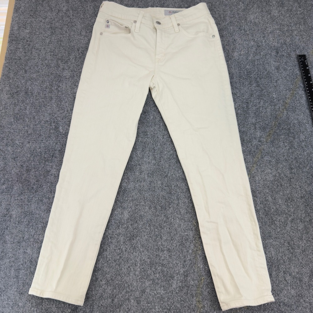 AG Adriano Goldschmied The Ex-Boyfriend Slim Jeans Cream Size 26R